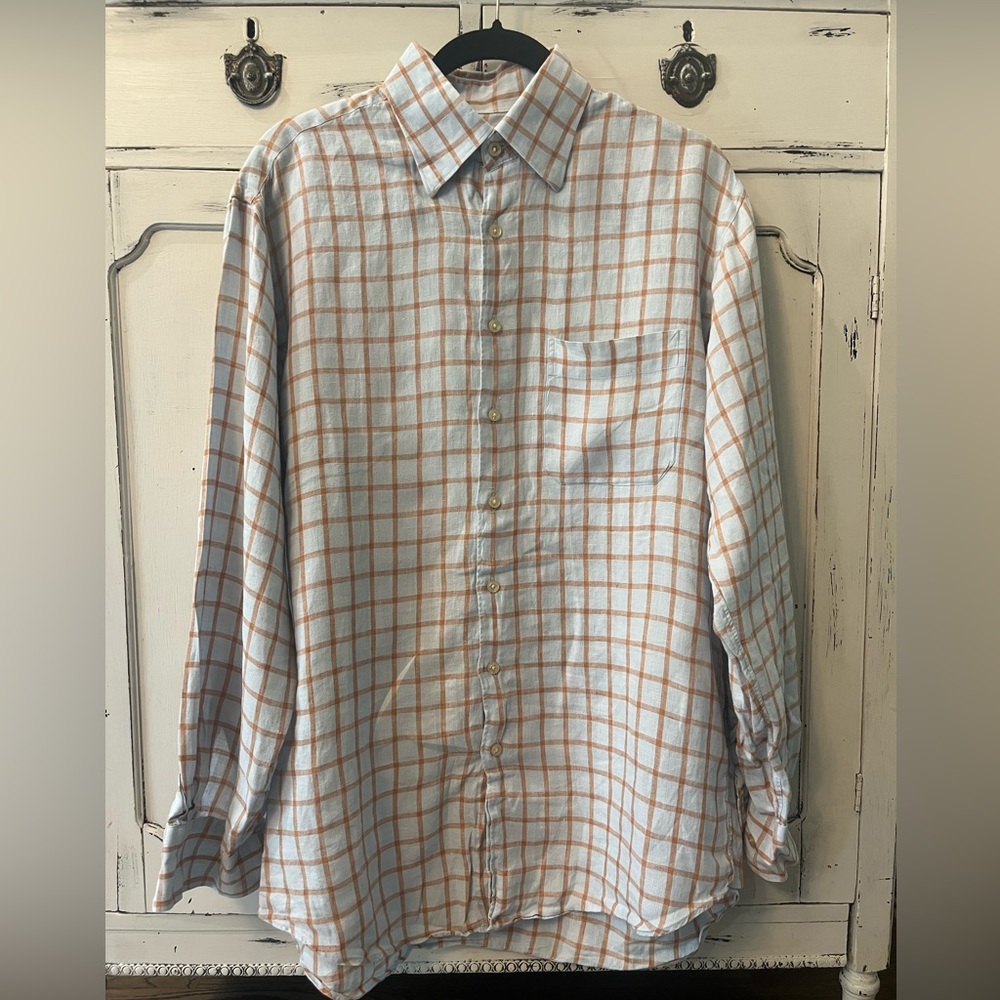 Scott Barber linen button down size medium (runs a little big)